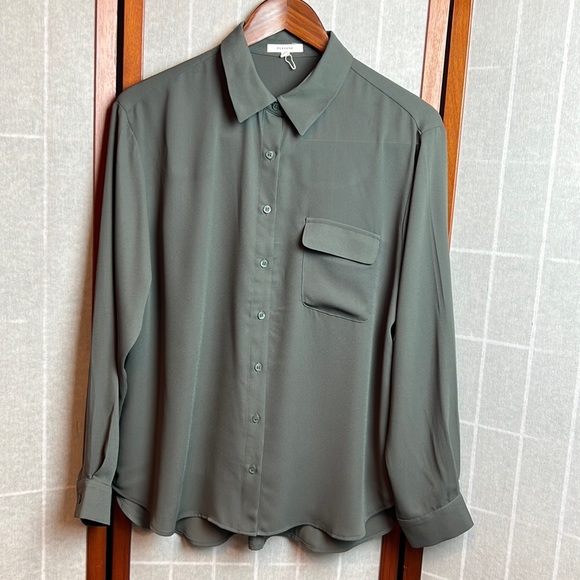 Pleione Tops - Pleione Tops | Pleione Blouse | Color: Green size M
